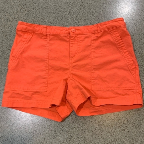 Patagonia Orange Cargo Shorts Vibrant Summer Essential Size 2 - Picture 1 of 6